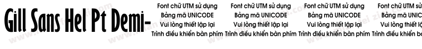 Gill Sans Hel Pt Demi字体转换